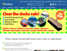 Tablet Screenshot of huntsmarine.com.au